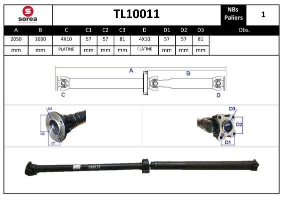 SNRA TL10011 Propshaft, axle drive TL10011