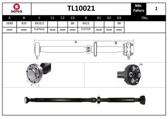 SNRA TL10021 Propshaft, axle drive TL10021