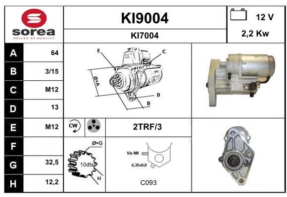 SNRA KI9004 Starter KI9004