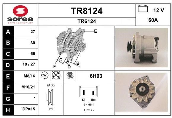 SNRA TR8124 Alternator TR8124