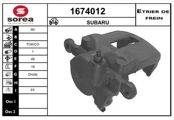 SNRA 1674012 Brake caliper front right 1674012