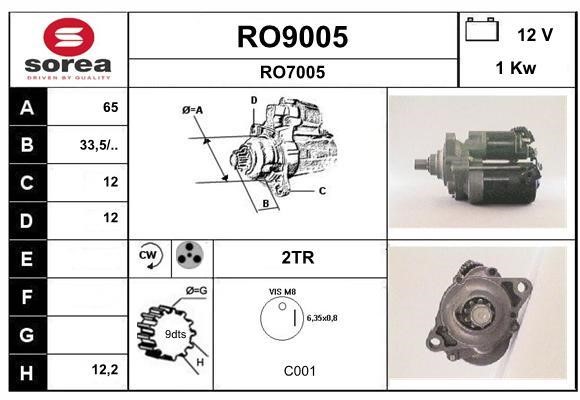 SNRA RO9005 Starter RO9005