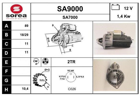 SNRA SA9000 Starter SA9000