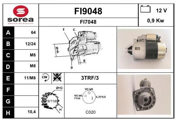 SNRA FI9048 Starter FI9048