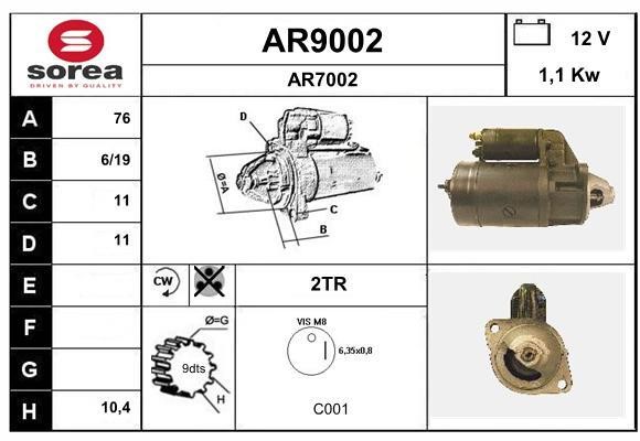 SNRA AR9002 Starter AR9002