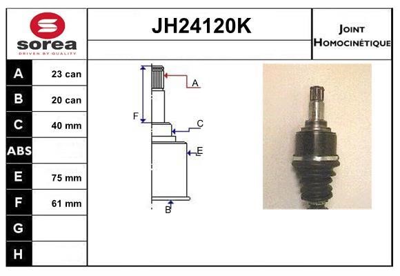 SNRA JH24120K CV joint JH24120K