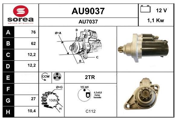 SNRA AU9037 Starter AU9037