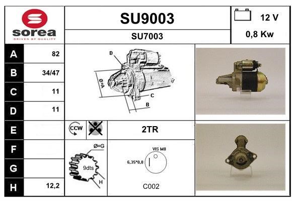 SNRA SU9003 Starter SU9003