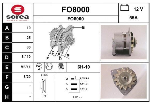 SNRA FO8000 Alternator FO8000