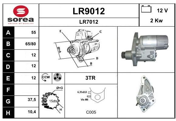 SNRA LR9012 Starter LR9012