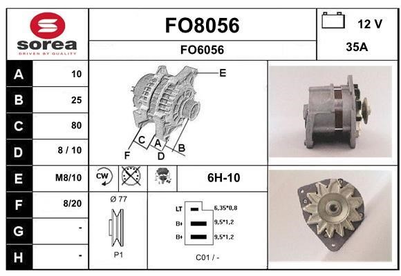 SNRA FO8056 Alternator FO8056