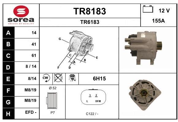 SNRA TR8183 Alternator TR8183