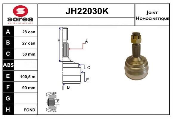 SNRA JH22030K CV joint JH22030K