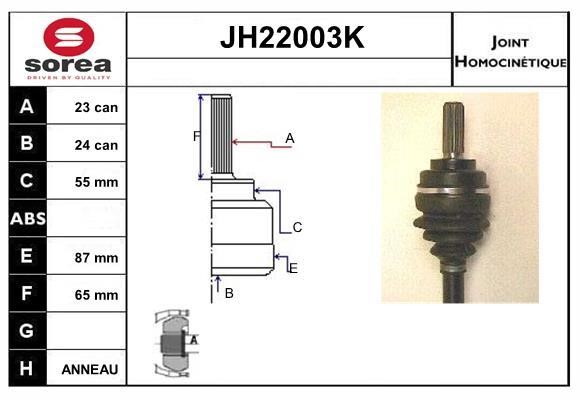 SNRA JH22003K CV joint JH22003K