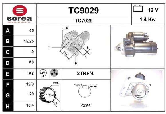 SNRA TC9029 Starter TC9029