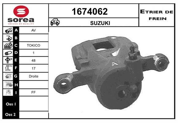 SNRA 1674062 Brake caliper front right 1674062