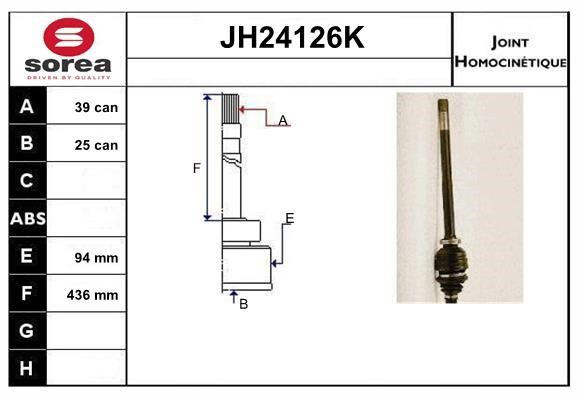 SNRA JH24126K CV joint JH24126K