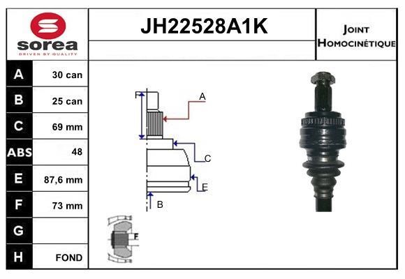 SNRA JH22528A1K CV joint JH22528A1K