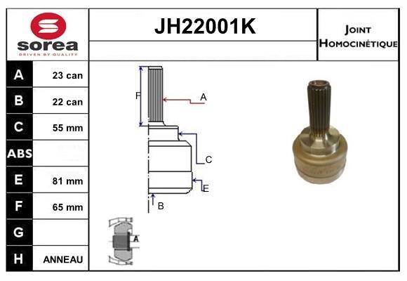 SNRA JH22001K CV joint JH22001K