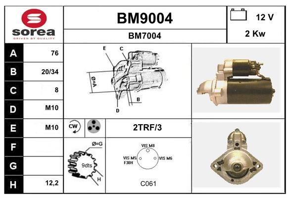 SNRA BM9004 Starter BM9004