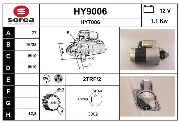 SNRA HY9006 Starter HY9006