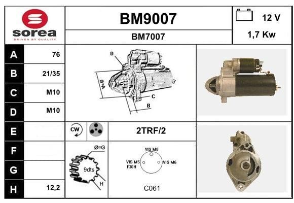 SNRA BM9007 Starter BM9007