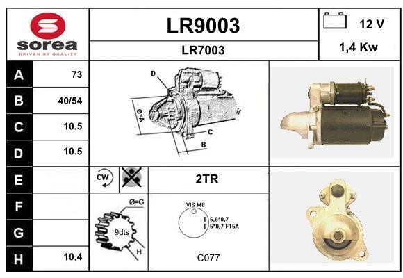 SNRA LR9003 Starter LR9003