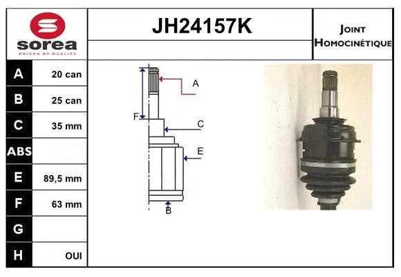 SNRA JH24157K CV joint JH24157K