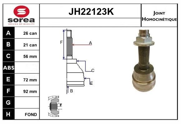 SNRA JH22123K CV joint JH22123K