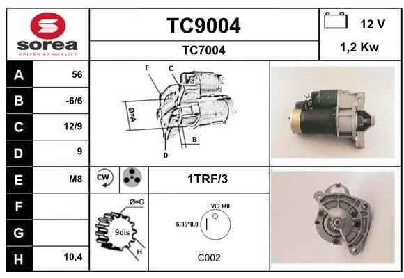 SNRA TC9004 Starter TC9004