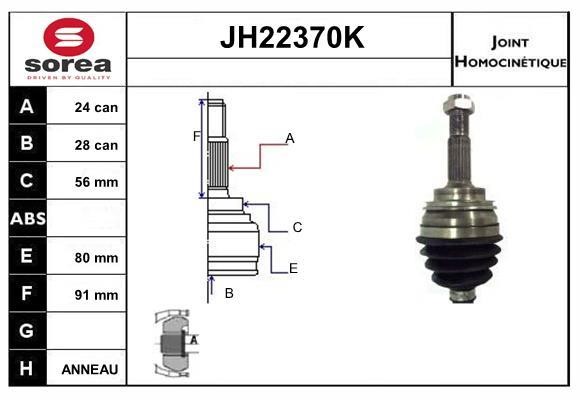 SNRA JH22370K CV joint JH22370K