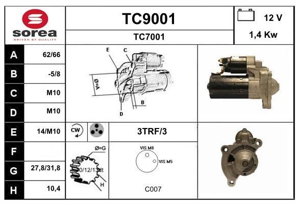 SNRA TC9001 Starter TC9001