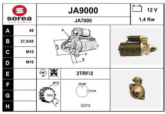 SNRA JA9000 Starter JA9000