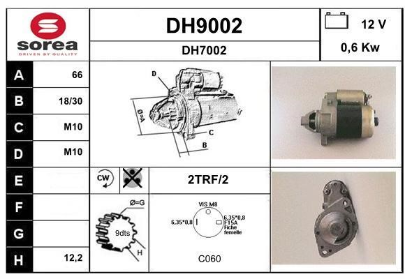 SNRA DH9002 Starter DH9002