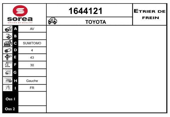 SNRA 1644121 Brake caliper 1644121