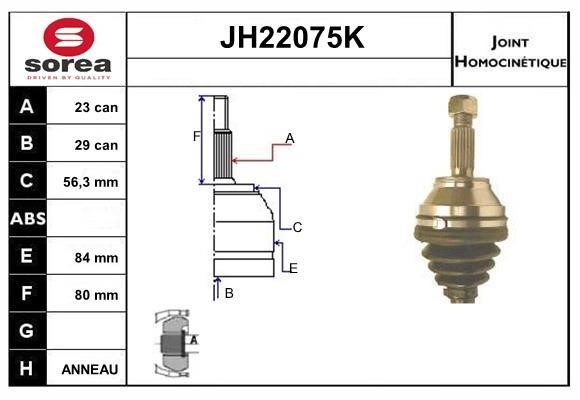SNRA JH22075K CV joint JH22075K