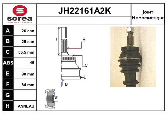 SNRA JH22161A2K CV joint JH22161A2K