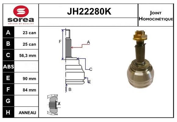 SNRA JH22280K CV joint JH22280K