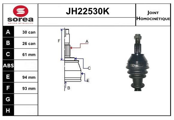 SNRA JH22530K CV joint JH22530K