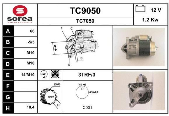 SNRA TC9050 Starter TC9050