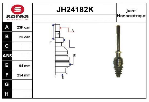 SNRA JH24182K CV joint JH24182K