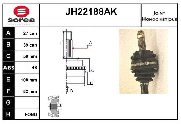 SNRA JH22188AK CV joint JH22188AK