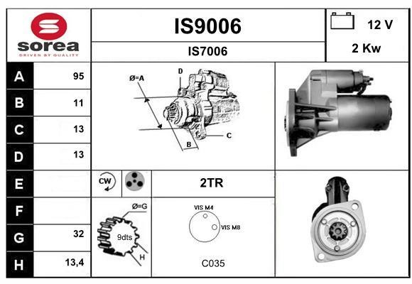 SNRA IS9006 Starter IS9006