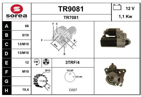 SNRA TR9081 Starter TR9081