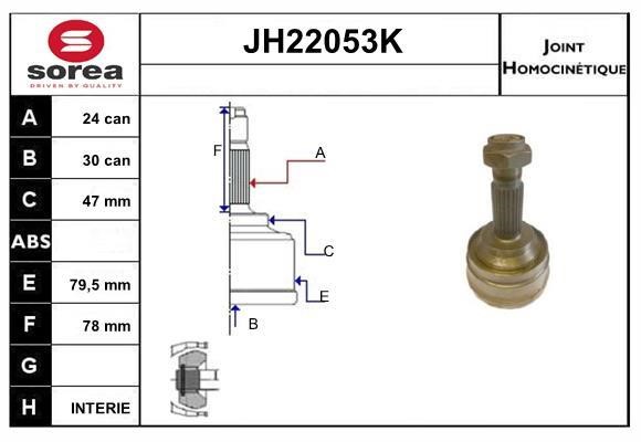 SNRA JH22053K CV joint JH22053K