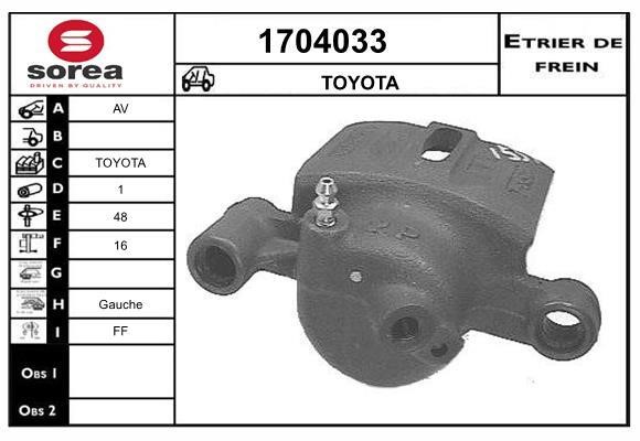 SNRA 1704033 Brake caliper front left 1704033