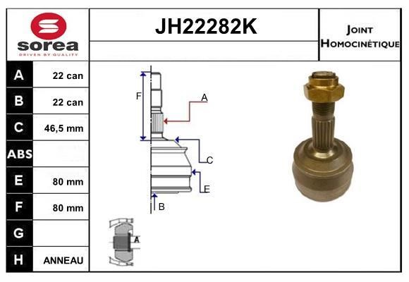 SNRA JH22282K CV joint JH22282K