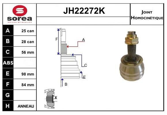 SNRA JH22272K CV joint JH22272K
