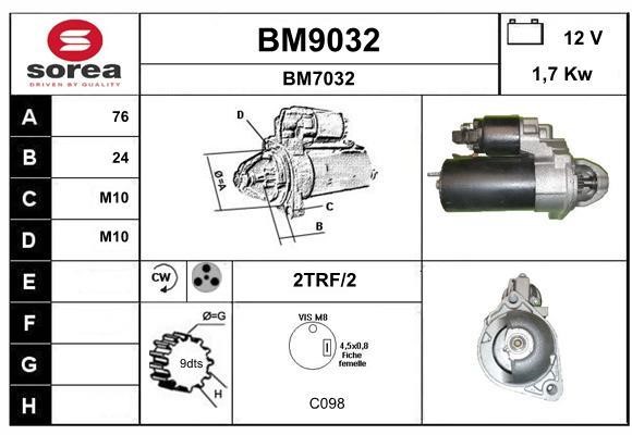 SNRA BM9032 Starter BM9032