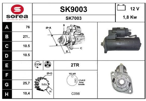 SNRA SK9003 Starter SK9003